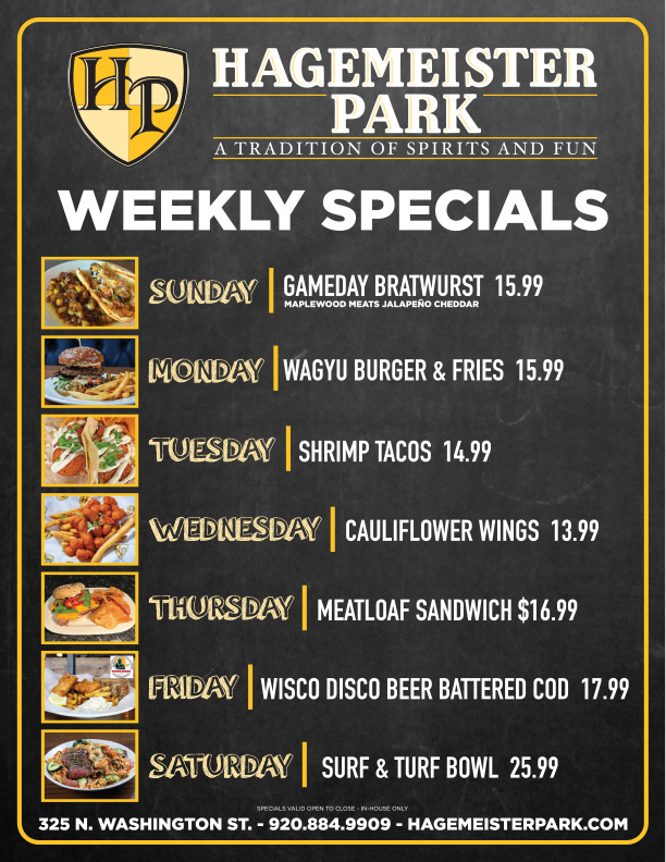 Hagemeister Park - Daily Specials