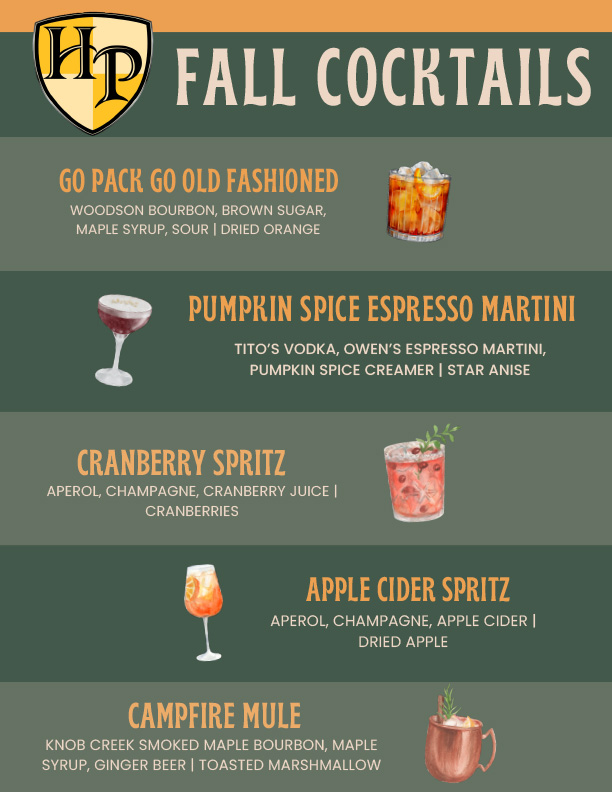 Hagemeister Park - Fall Cocktail Menu