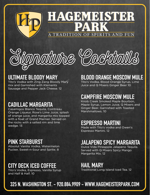 Hagemeister Park - Signature Cocktails