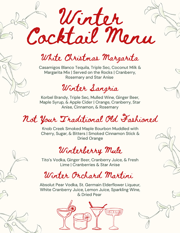 Hagemeister Park - Winter Drink Menu